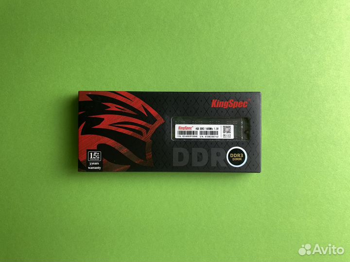 DDR3 4 GB 1600 MHz dimm KingSpec для пк Новая