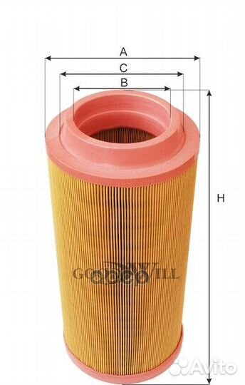 Фильтр воздушный AG1038 Goodwill