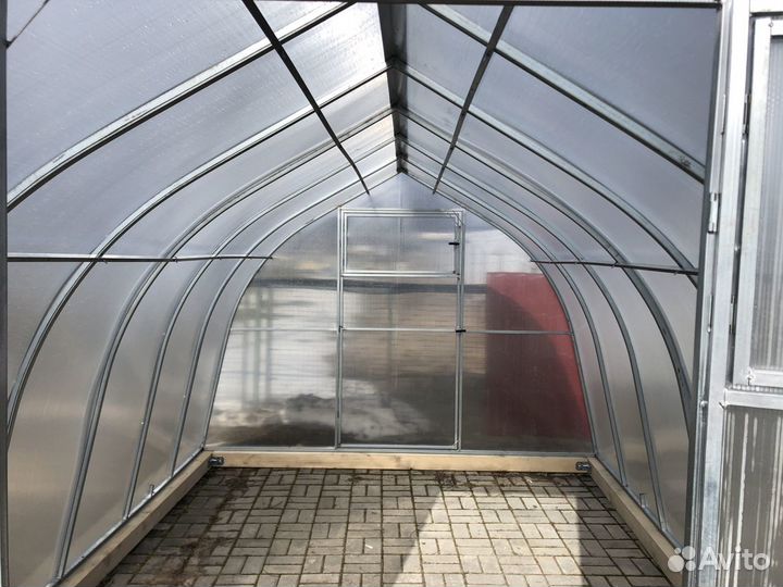 Теплица Капля оцинкованная каркас 25х25мм, 3х4м