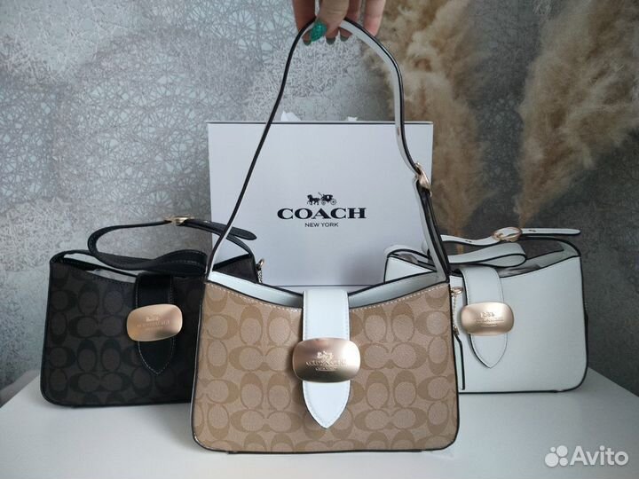 Сумка Coach на плечо новая 3 цвета