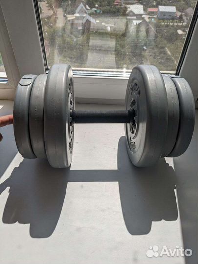 Гантели разборные пластиковые torneo 10 кг