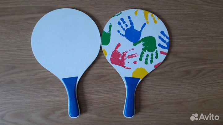 Набор для пляжного бадминтона с деревянными ракетк