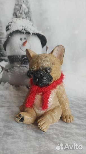 Статуэтка французский бульдог из гипса