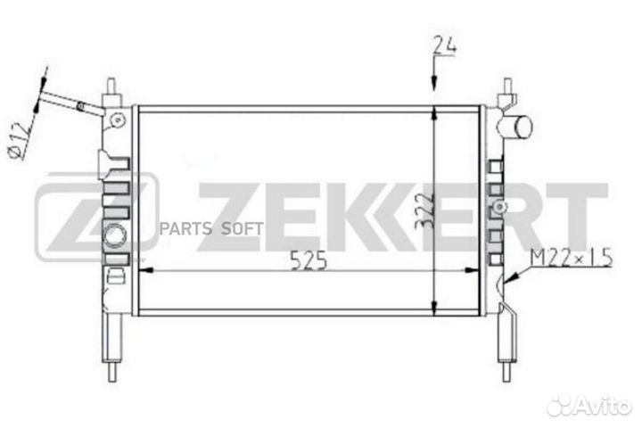 Радиатор охлаждения Опель Астра F 91