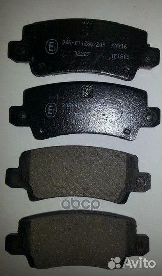 D2227 колодки дисковые задние Toyota Corolla 1
