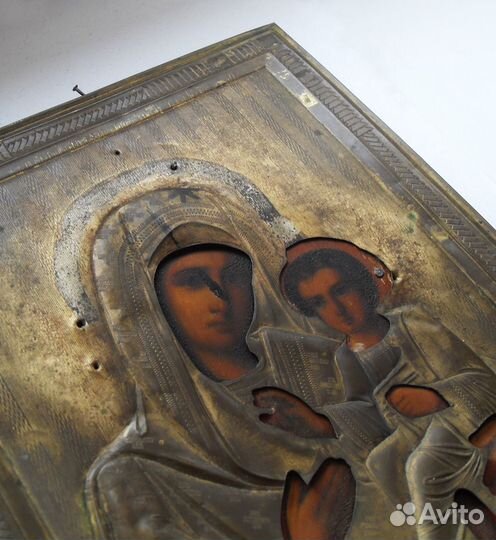 Икона Тихвинской Пресвятой Богородицы 19 век