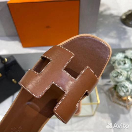 Шлепки женские hermes