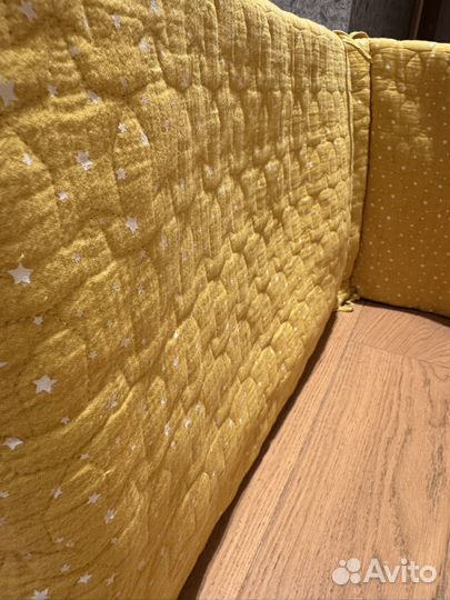 Муслиновый бортик в кроватку 140*70