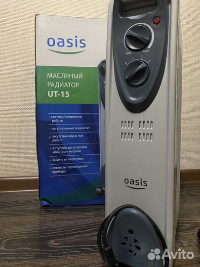 Масляный радиатор Oasis UT-15 серый