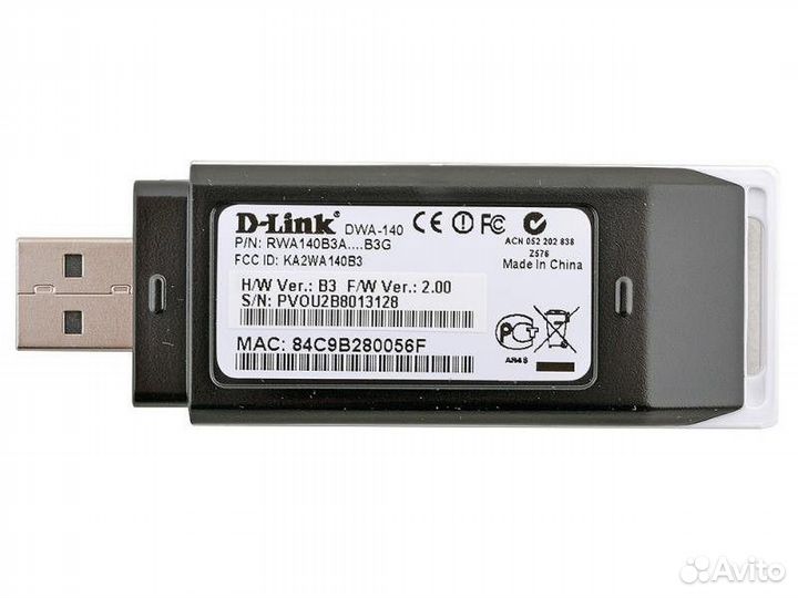 WiFi адаптер D-link DWA-140, USB 2.0 802.11n