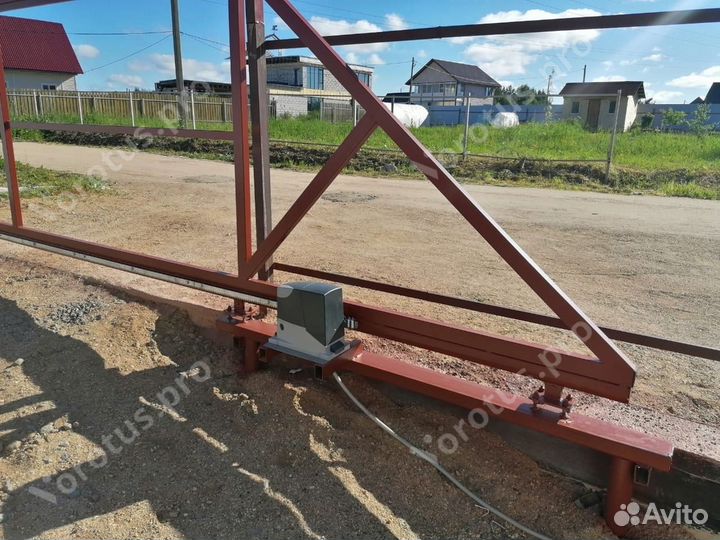 Ворота откатные с калиткой