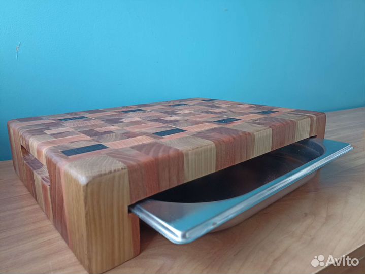 Торцевая разделочная доска с гастроемкостью