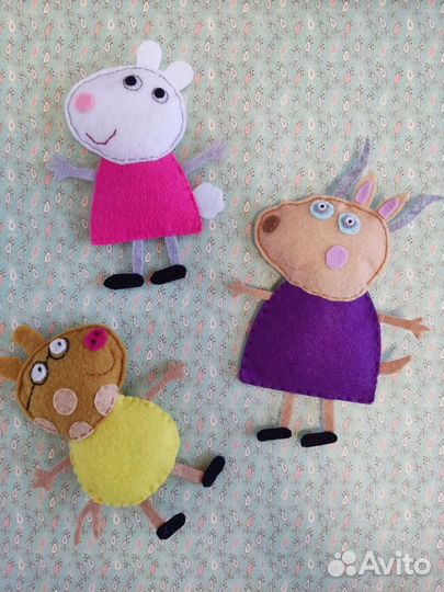 Игрушки из фетра, Пеппа, пони, pony, Бен и Холли