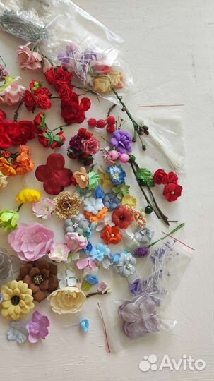 Цветы для скрапбукинга