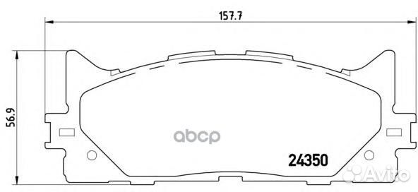 P83117 колодки дисковые передние Toyota Camry