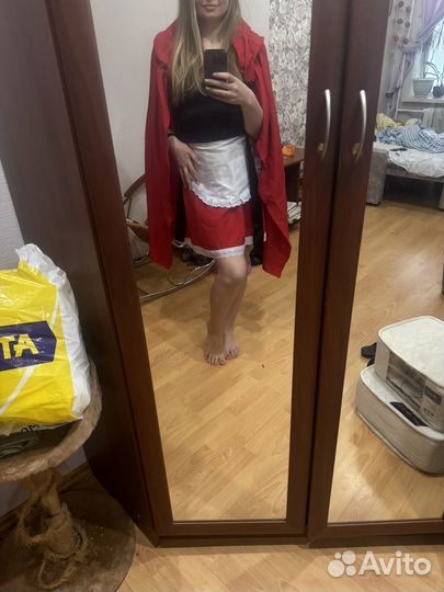 Карнавальный костюм красной шапочки взрослый