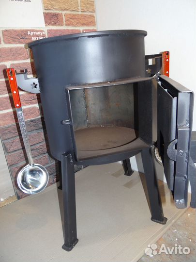 Печь под казан с трубой и дверкой, ассортимент