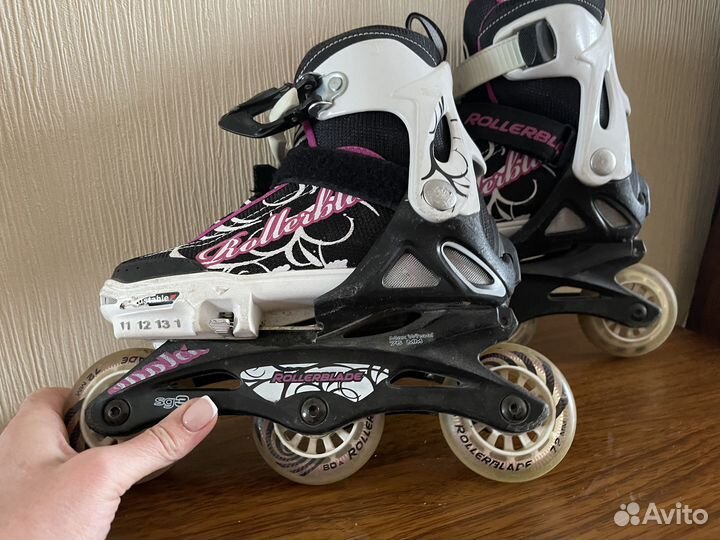 Rollerblade ролики дет р.17.5 до 32 + рюкзак+ шлем