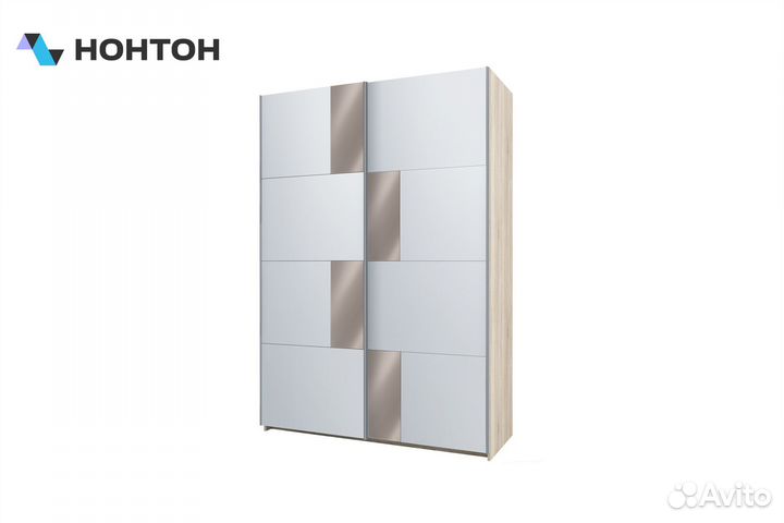 Шкаф-купе Fortune-6 1.6 м тип 2 сонома / белый / з