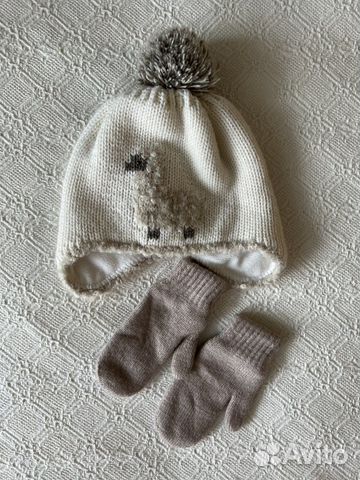 Комплект шапка, варежки