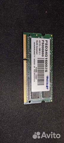 Оперативная память ddr3, 4 gb, для ноутбука