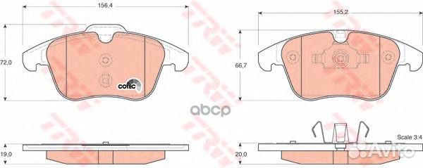 Колодки тормозные дисковые К-Т GDB1683 TRW