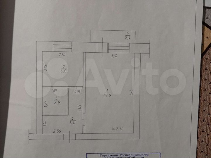 1-к. квартира, 31,8 м², 5/5 эт.