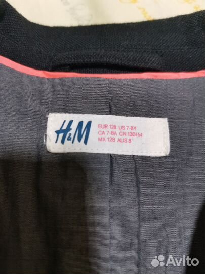 H&M Пиджак, жакет для мальчика 128