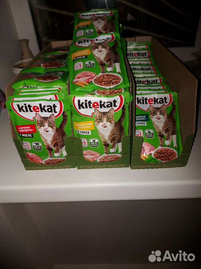 Кошачий корм влажный felix, kitekat