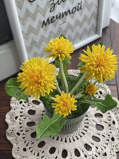 Одуванчики.Подарок Ручная работа