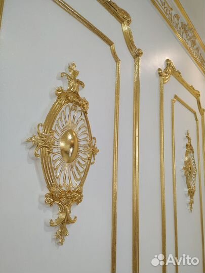 Барельеф (карта мира) / Золочение стен, потолков