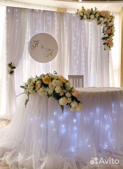 Оформление зала для свадьбы