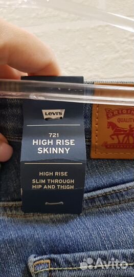 Новые Джинсы levis левайс 721 новые