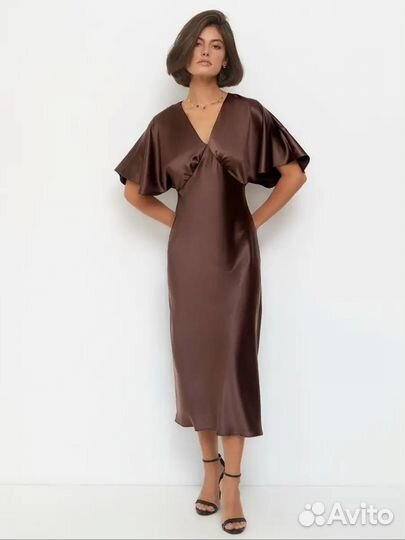 Шелковое платье комбинация