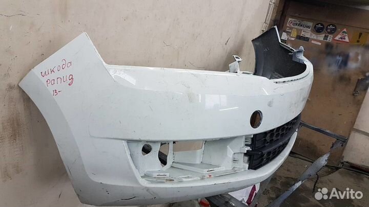 Бампер передний Шкода Рапид и кузовной ремонт