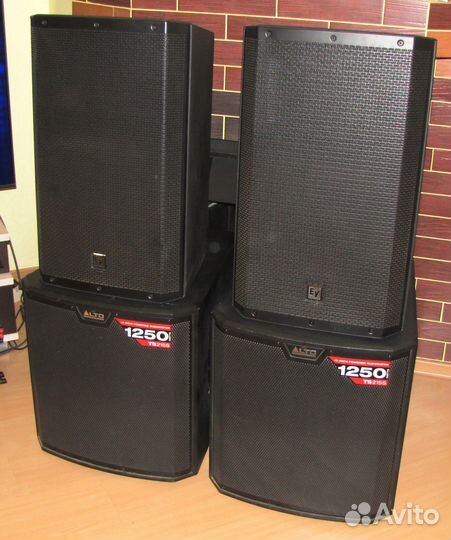 Колонки активные EV+Сабы Alto 4500Вт 4шт BD-38sm