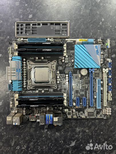 Комлпект asus P9X79 + Core i7-4820k + 32Гб