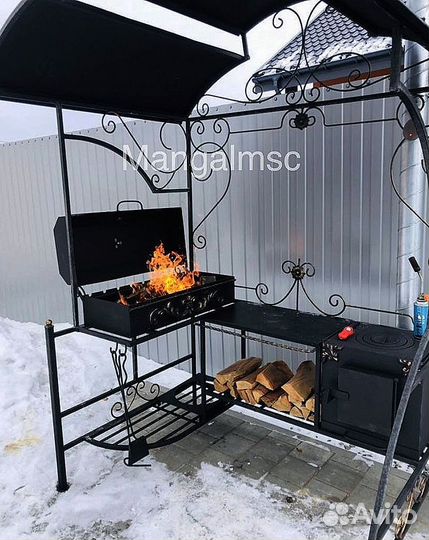 Мангал с крышей