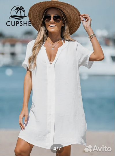 Рубашка платье туника летняя пляжная s cupche