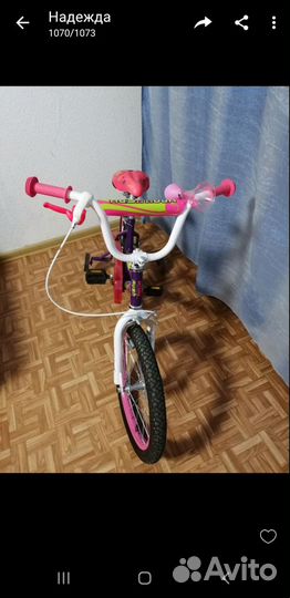 Детский велосипед для девочки новый