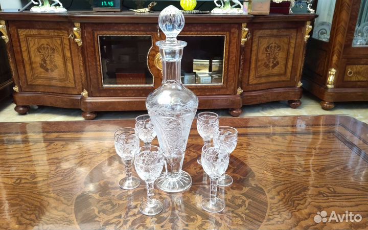 Графин с рюмками хрусталь