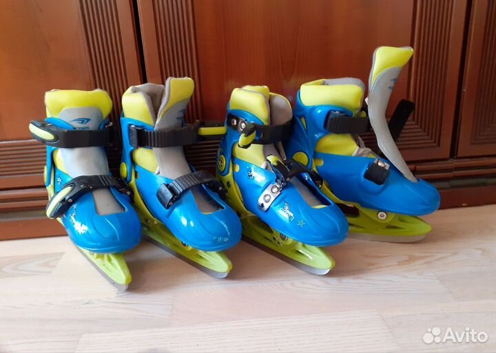 Коньки детские раздвижные 26