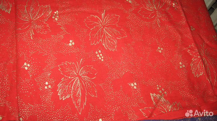 Натуральный, винтажный хлопок, отрезы,СССР, 1980 г