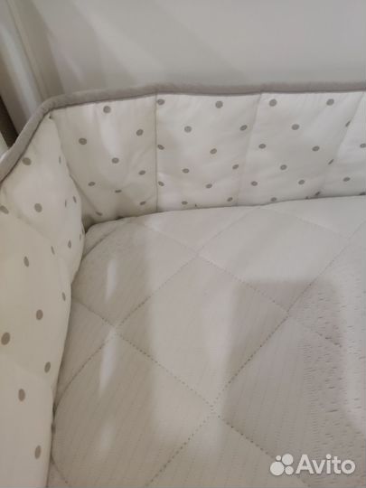 Детская кровать IKEA с матрасом + бортики