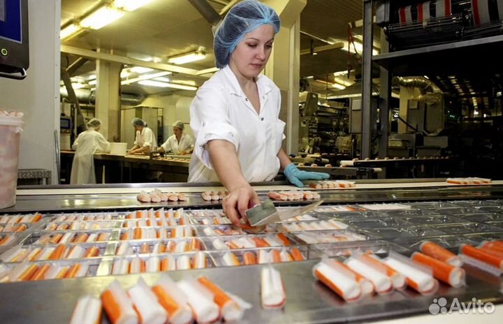 Упаковщица /к морепродуктов -Москва Вахта с жильём