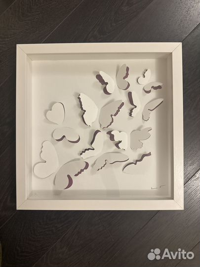 Картины панно IKEA бабочки (триптих)