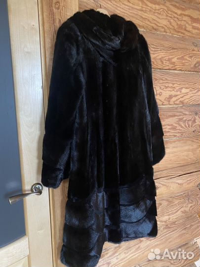 Шуба норковая с капюшоном 42 44