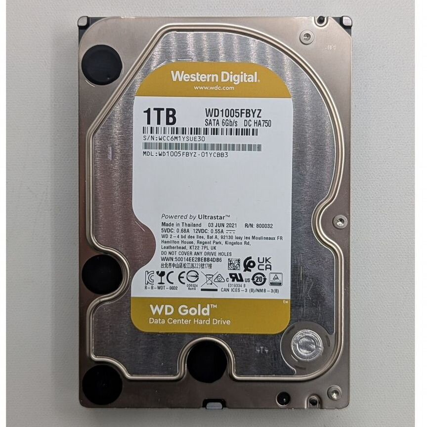 [WD1005FBYZ] Жесткий Диск Wd, 1 Тб, Sata, 3.5"