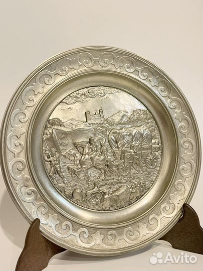 Тарелка оловянная