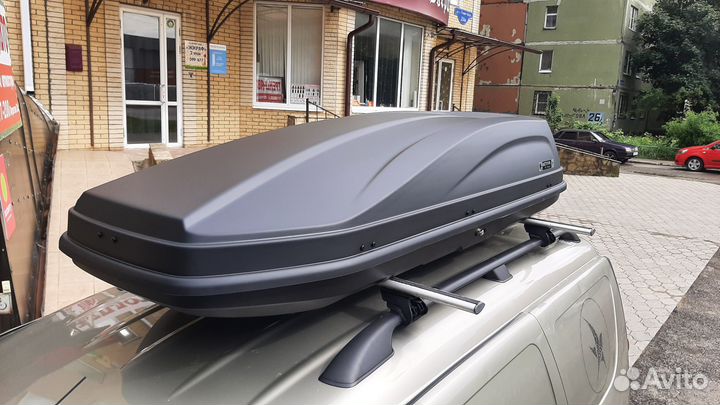 Автобокс на крышу Turino 650л, 225х88х45см, Черный
